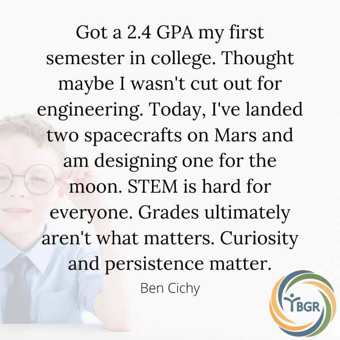 Quote 16 - Got a 2.4 GPA my first semester in college