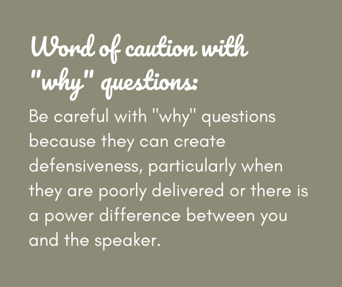 Active listening why question 1