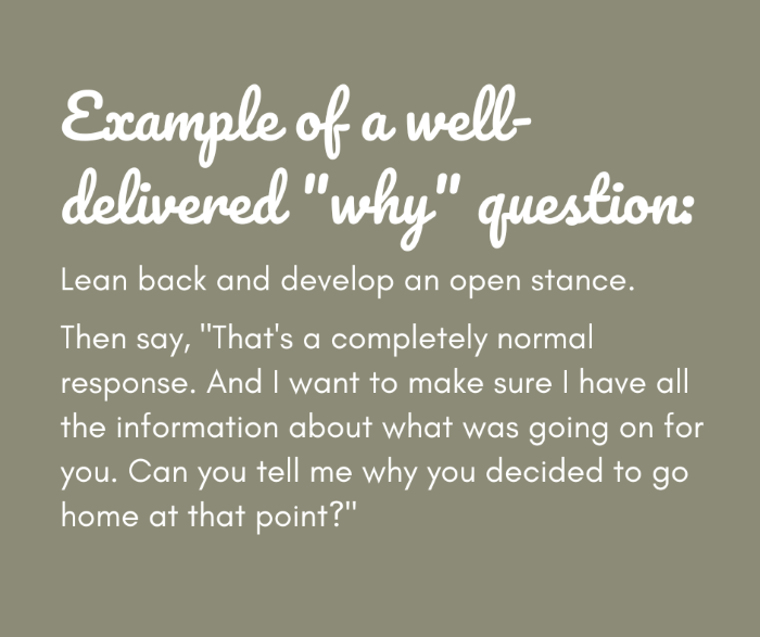 Active listening why question 2