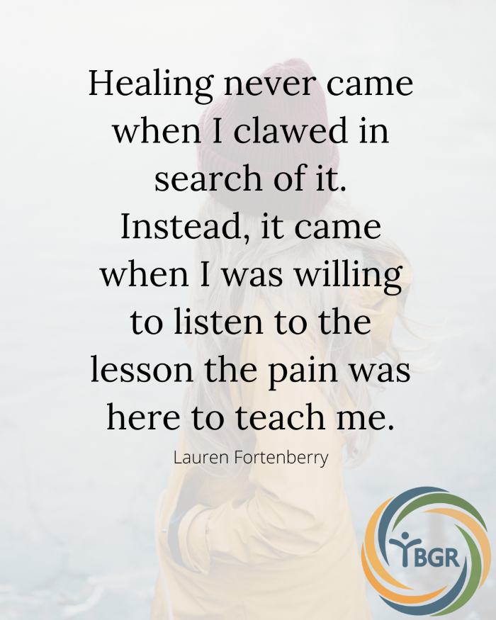 Quote 10 - Healing never came when I clawed in search of it.