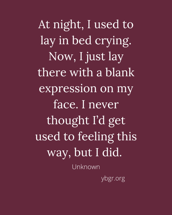 Quote 12 - At night, I used to lay in bed crying