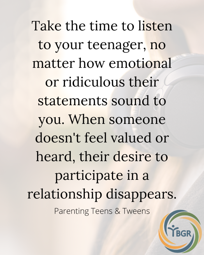 Quote 2 - Take the time to listen to your teenager