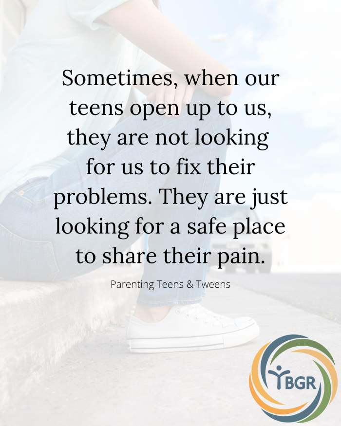 Quote 3 - Sometimes, when our teens open up to us