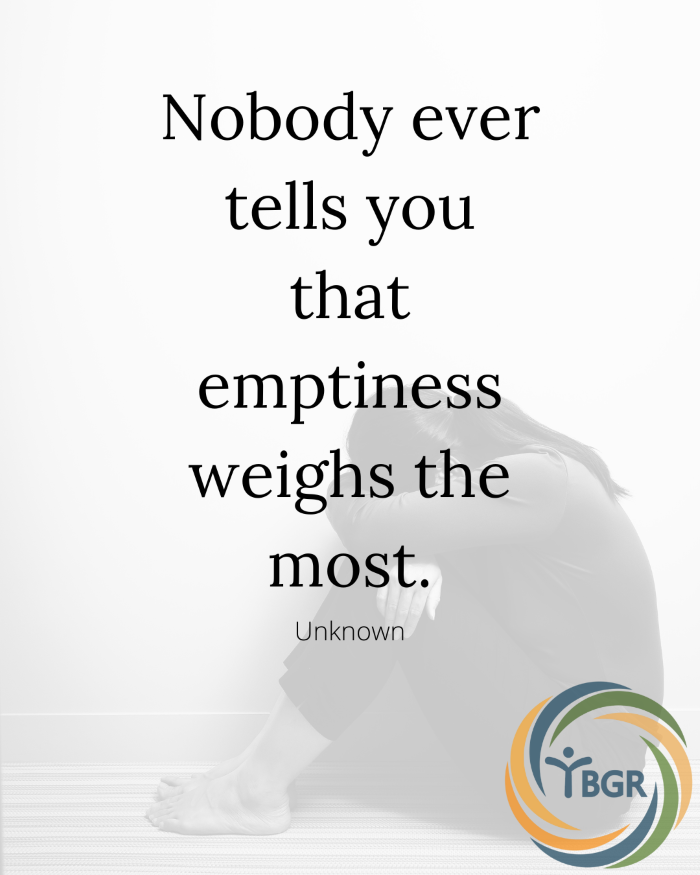 Quote 7 - Nobody ever tells you that emptiness weighs the most.