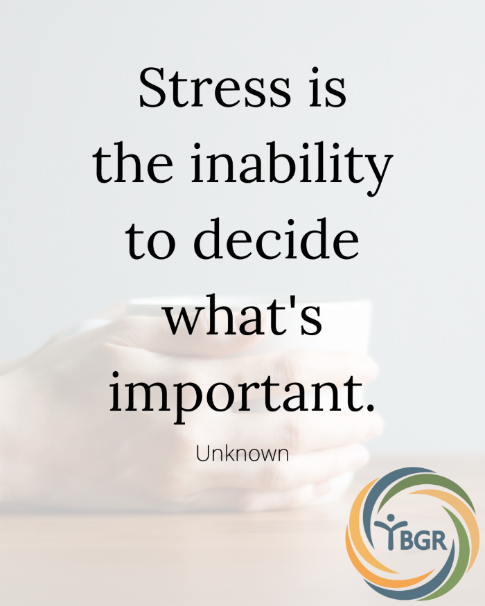 Quote 9 - Stress is the inability to decide what's important.