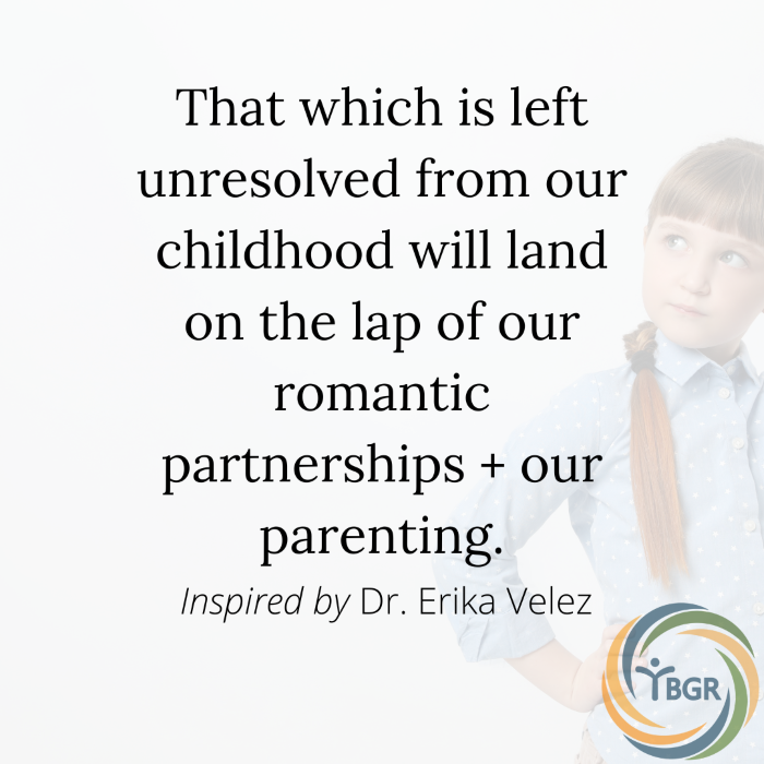 Quote 1 - Emotional healing - That which is left unresolved