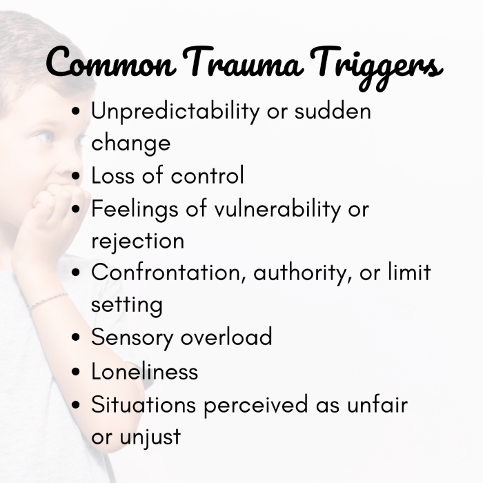 YBGR Common Trauma Triggers