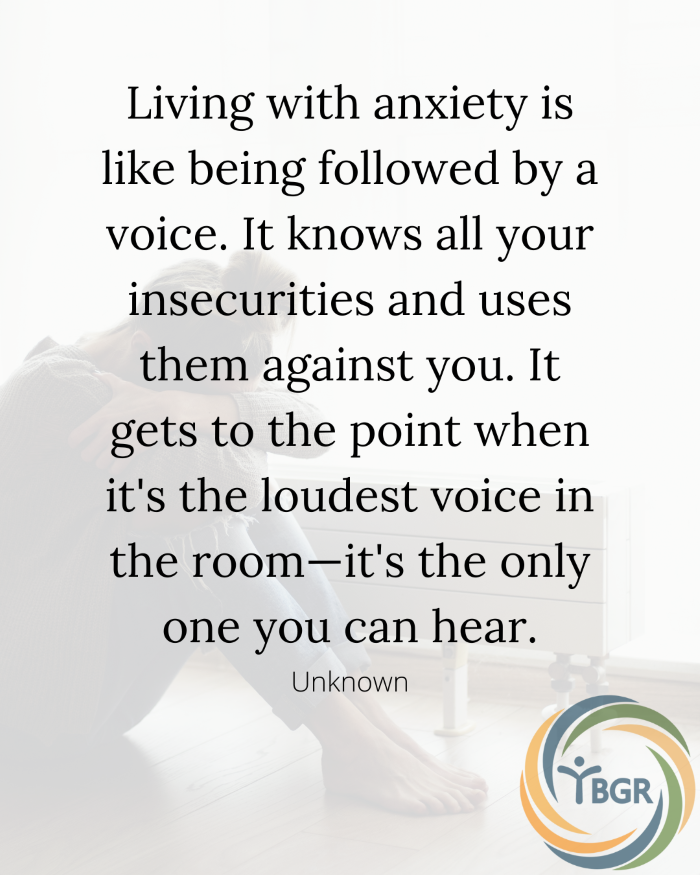 Quote 2 - Living with anxiety is like being followed by a voice