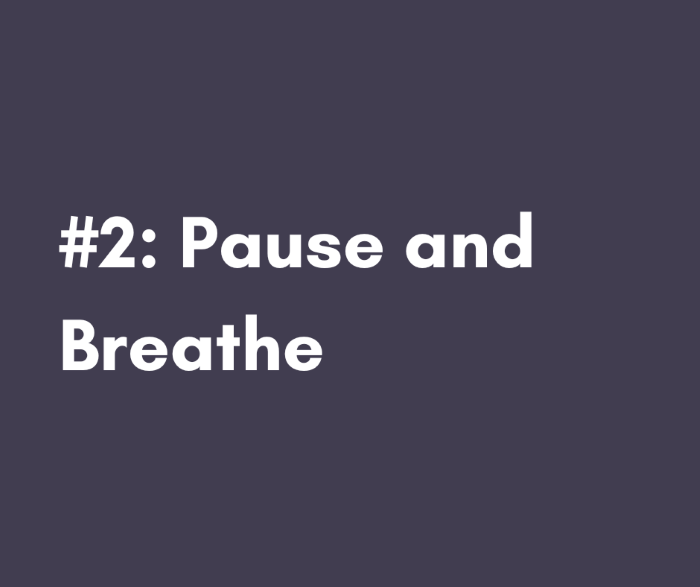 Regulate - Pause and Breathe