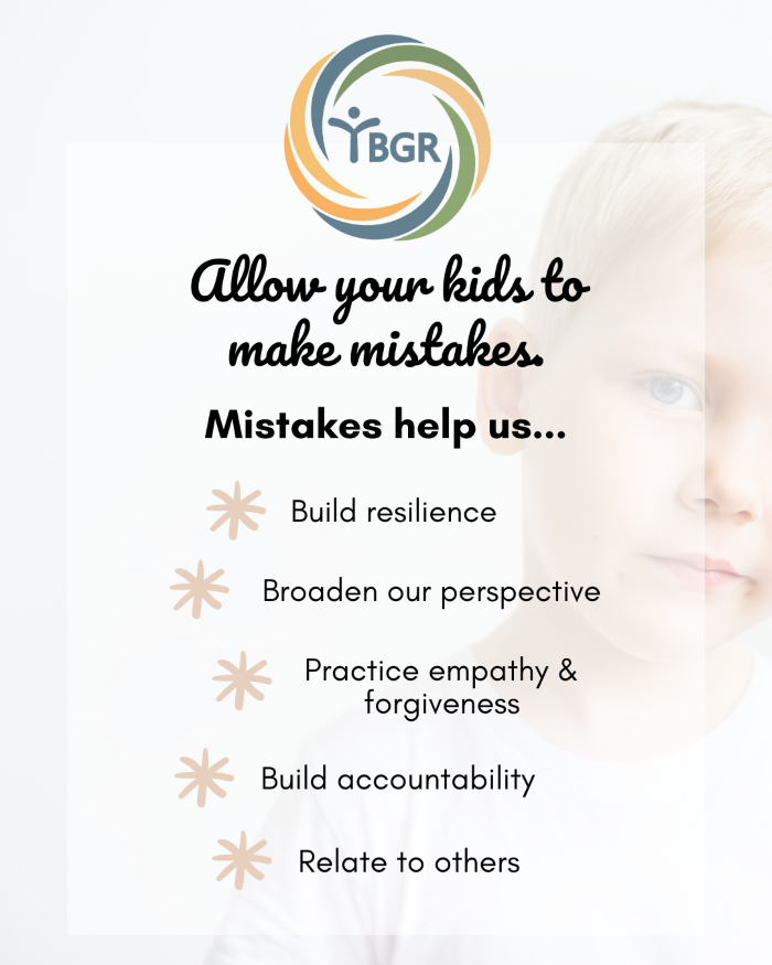 Allow your child to make mistakes