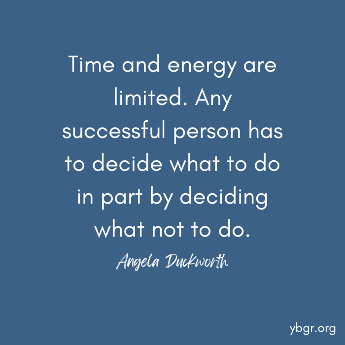 Quote 12 - Time and energy are limited