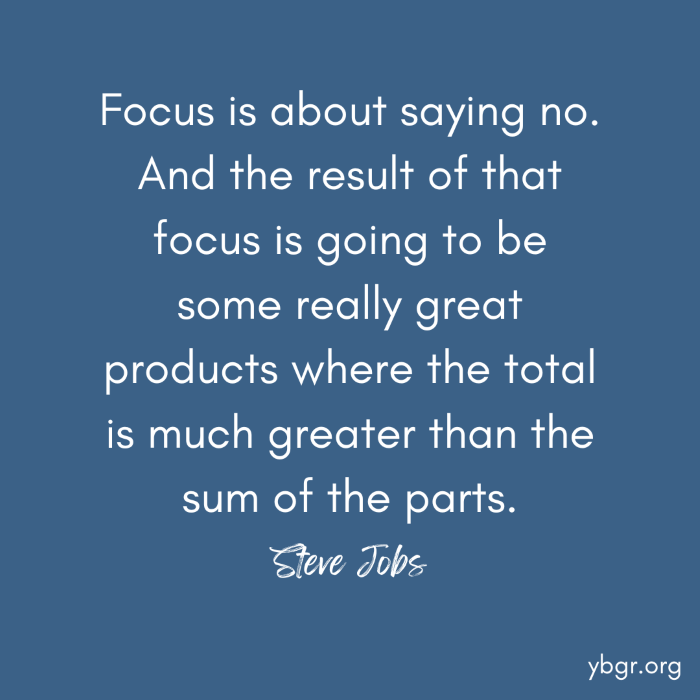 Quote 16 - Focus is about saying no