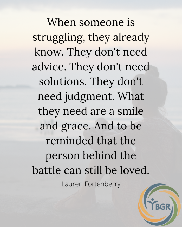 Quote 6 - When someone is struggling, they already know.
