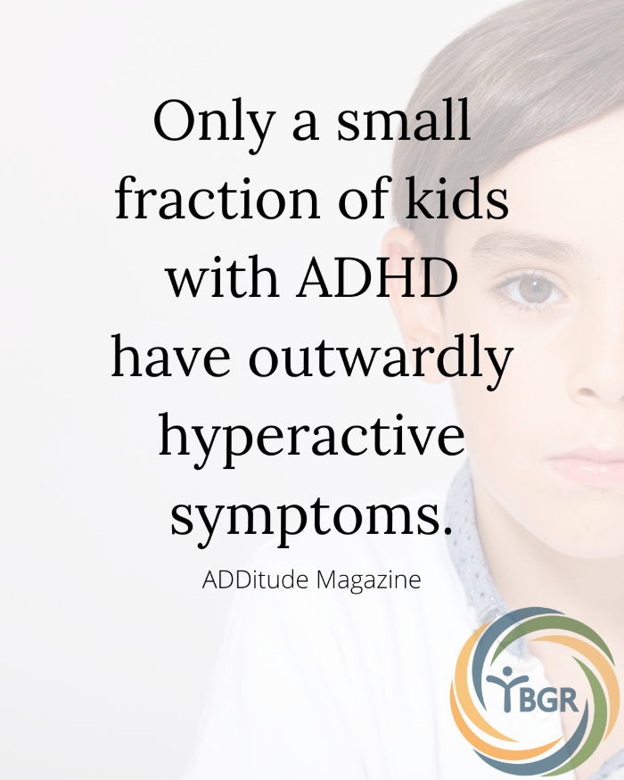 Quote 1 - Only a small fraction of children with ADHD