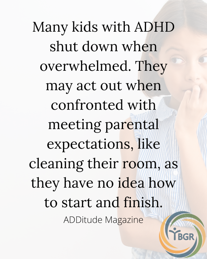 Quote 4 - Many kids with ADHD shut down when overwhelmed